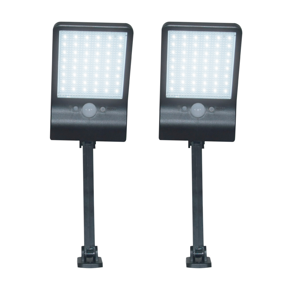 Lámpara Led Solar Tecnolite Connect color Negro con Sensor Movimiento y Control Incluido