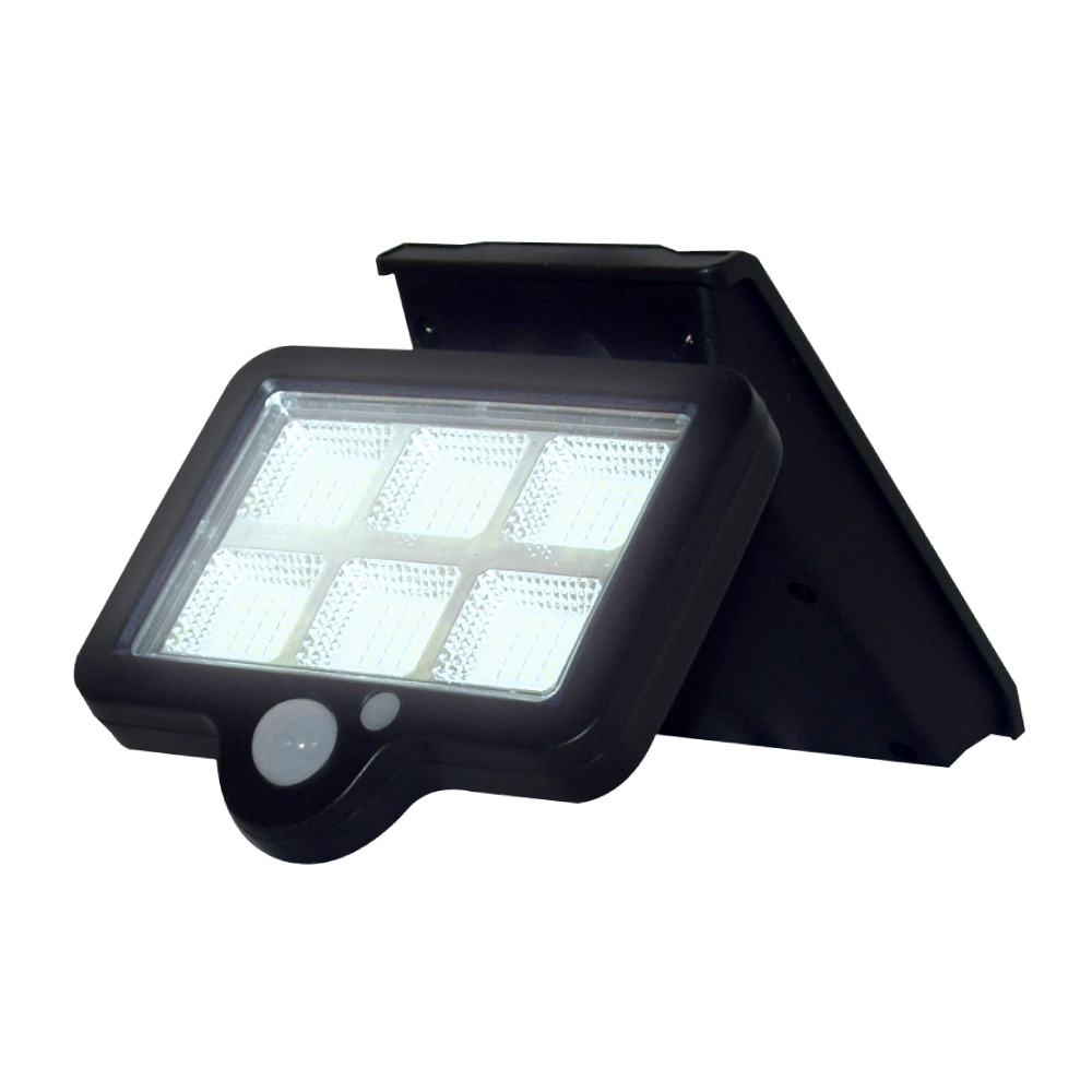 Lámpara Led Solar Tecnolite 3SOLLED15VCD65N-2P color Negro con Sensor de Movimiento 2 Piezas