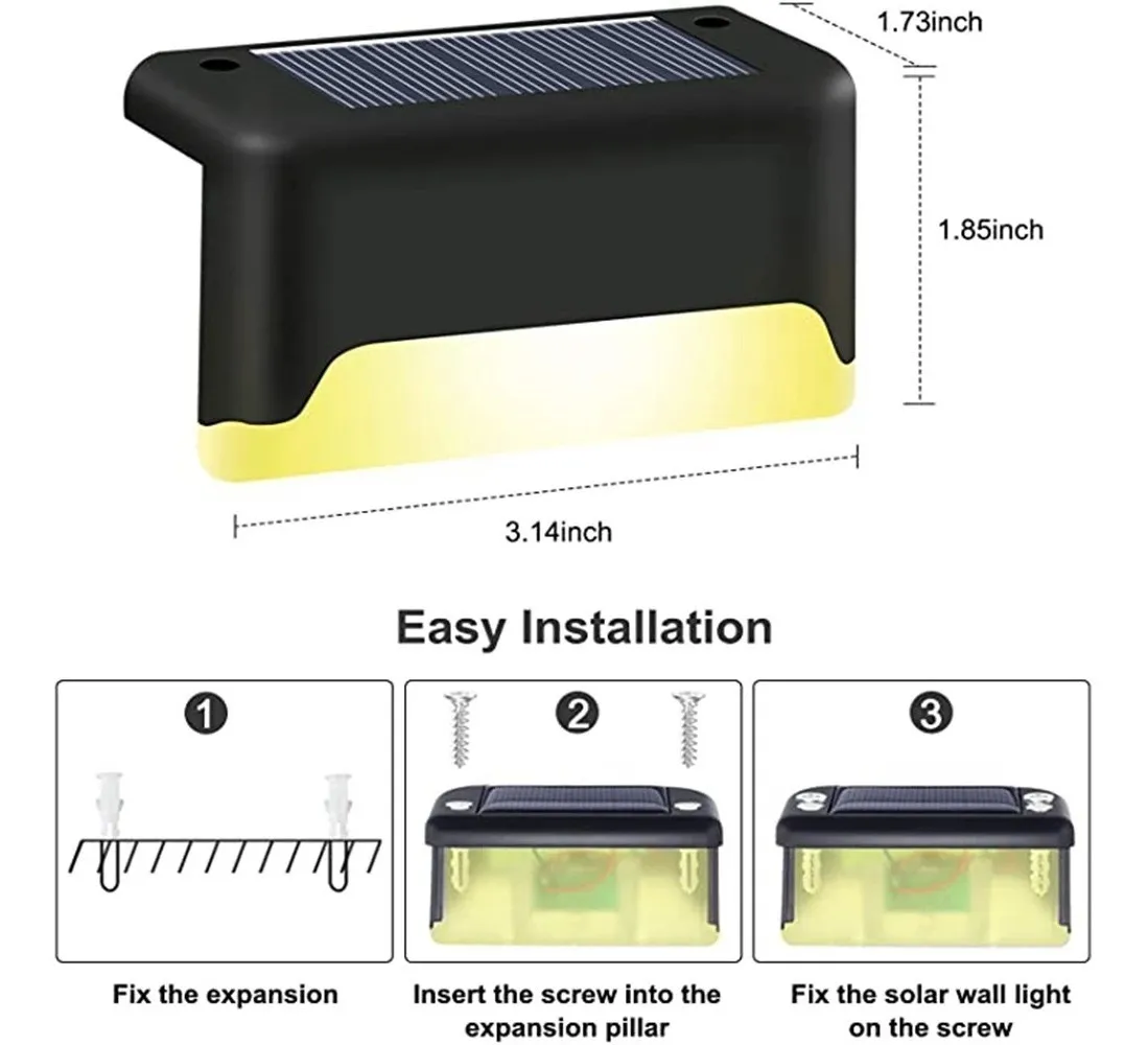 Foto 4 pulgar | Set de 4 Lámpara Solar Led de Pared Malubero color Negro