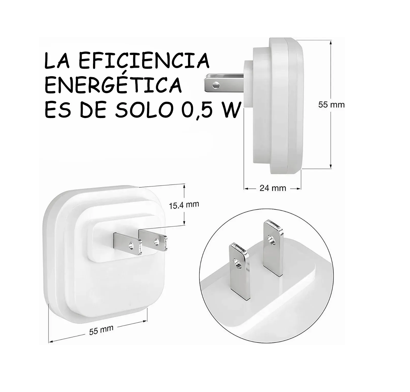 Foto 3 pulgar | Sensor de Lámpara Malubero Inteligente De Noche color Blanco 6 Piezas