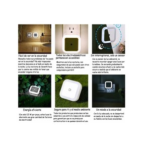 Foto 3 | Sensor de Lámpara Malubero Inteligente De Noche color Blanco 6 Piezas