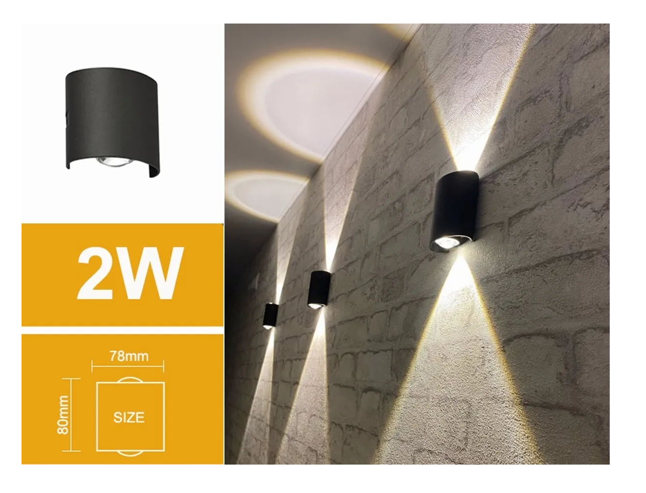 Foto 4 pulgar | Luz Led de Pared 2 W Malubero 2 Piezas