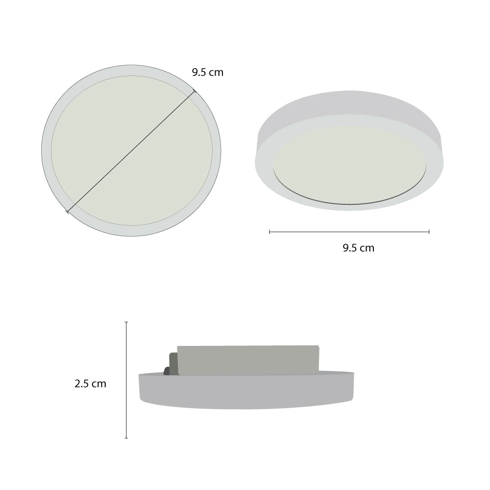 Foto 4 pulgar | Plafón Akari Luz Blanca 6w Mil Luces color Blanco