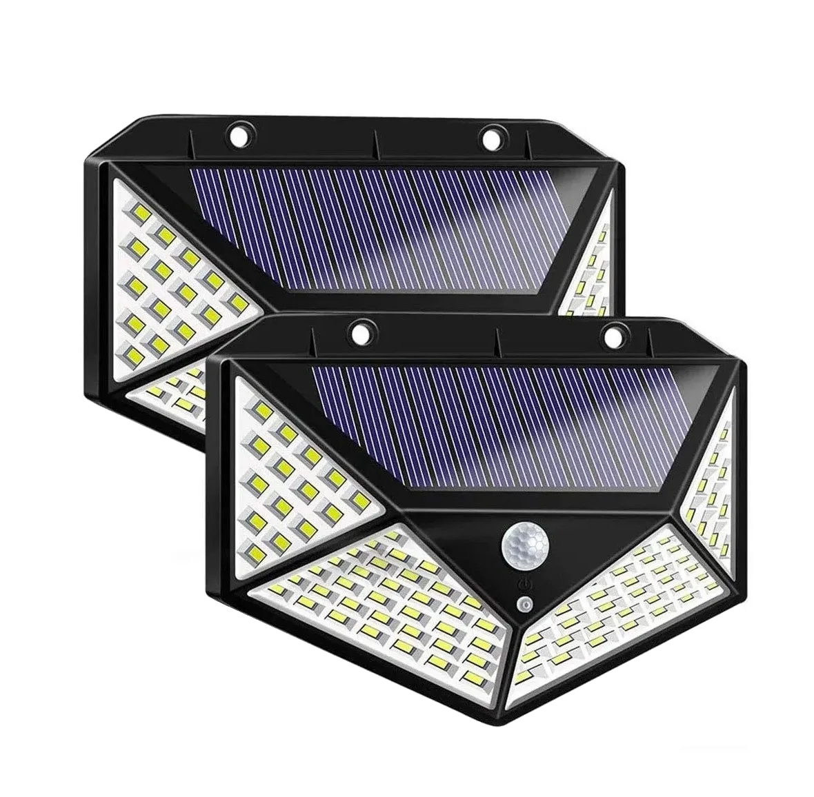 Dúo Luminaria Solar De Seguridad Para Jardín Exterior Eo Safe Imports Esi-508 Negro