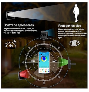 Foto 2 | Reflector LED Eo Safe Imports ESI-630 color Negro RGB 15 W Luces LED de Colores Exterior