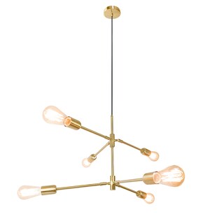 Foto 2 | Lámpara Mil Luces SPN-LUCERO-007 color Dorado Semi Colgante