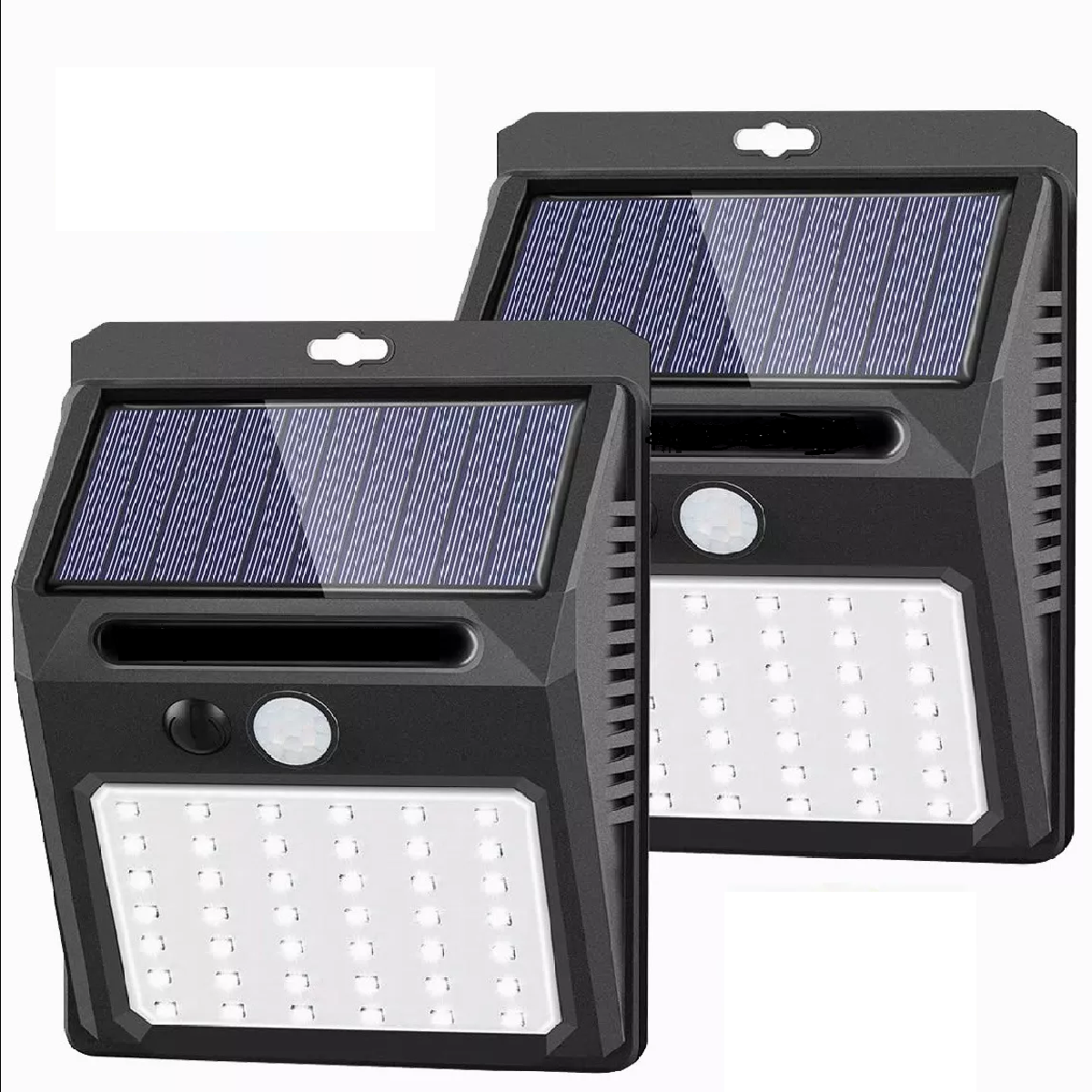 Foto 2 pulgar | Set Lámpara Solar de Pared Exteriores Eo Safe Imports ESI-3457 color Negro Sensor Luz 3 Modos LED