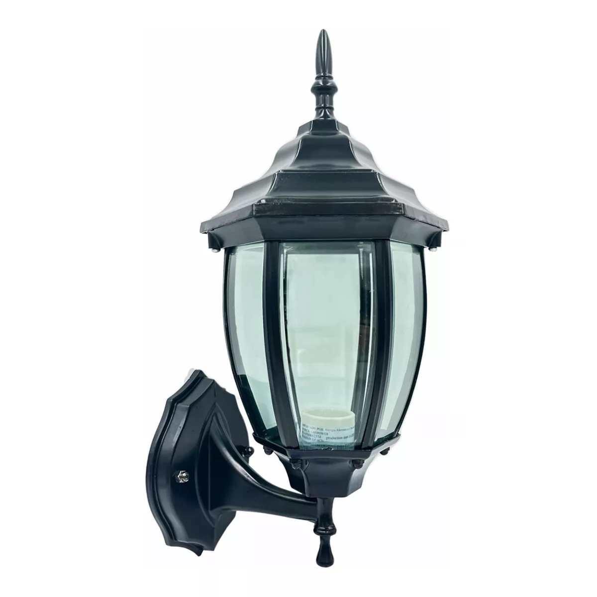 Farol Decorativo Eo Safe Imports ESI-4595 color Negro Tipo Español Exterior Luminario para Pared