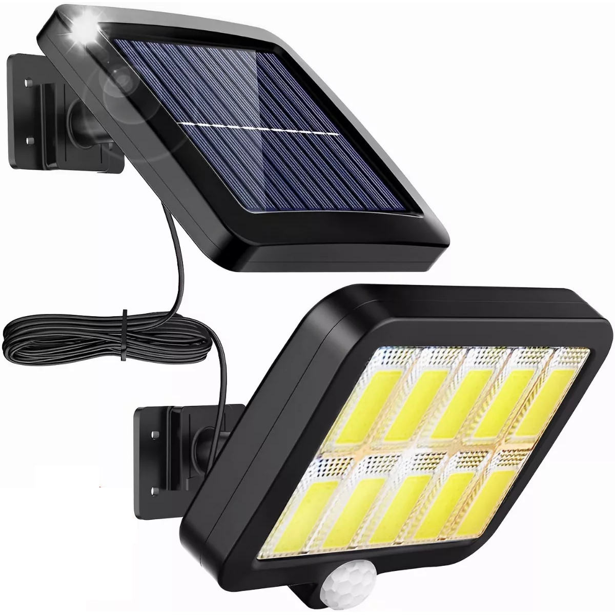 Lámpara Solar 160led 3 Modos Eo Safe Imports Esi-4725 color Negro