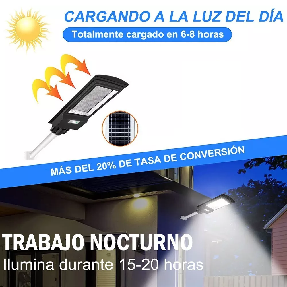 Foto 3 | Lámpara Solar Belug color Negro de 400 W