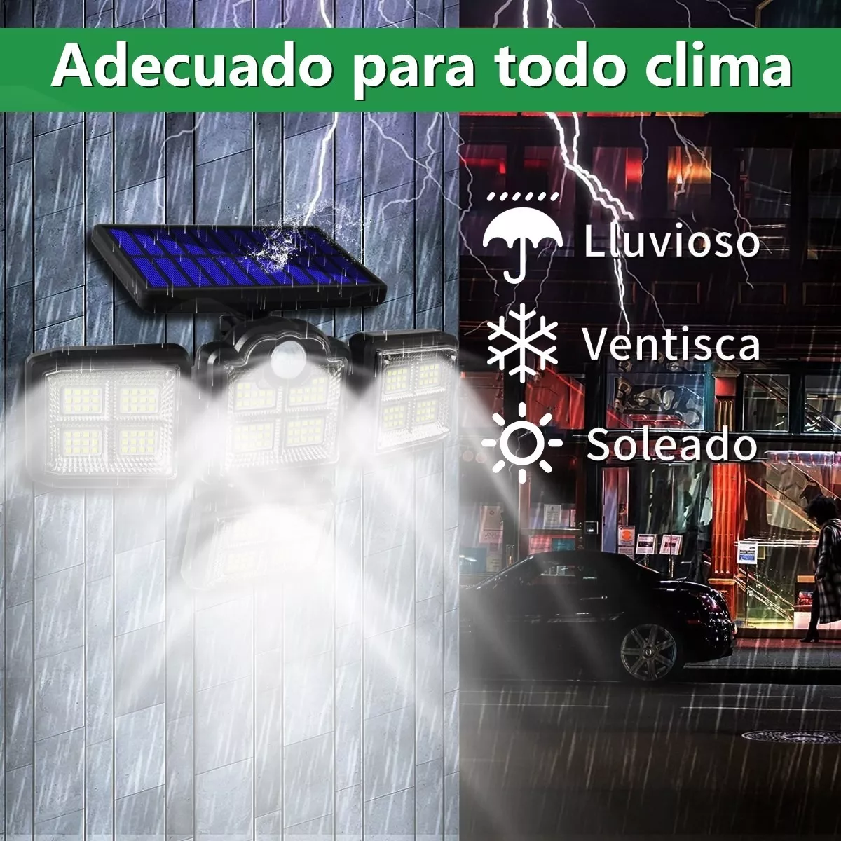 Foto 5 | Lámpara Solar Exterior Sensor De Luz Foco Led Eo Safe Imports Esi-5303 color Negro