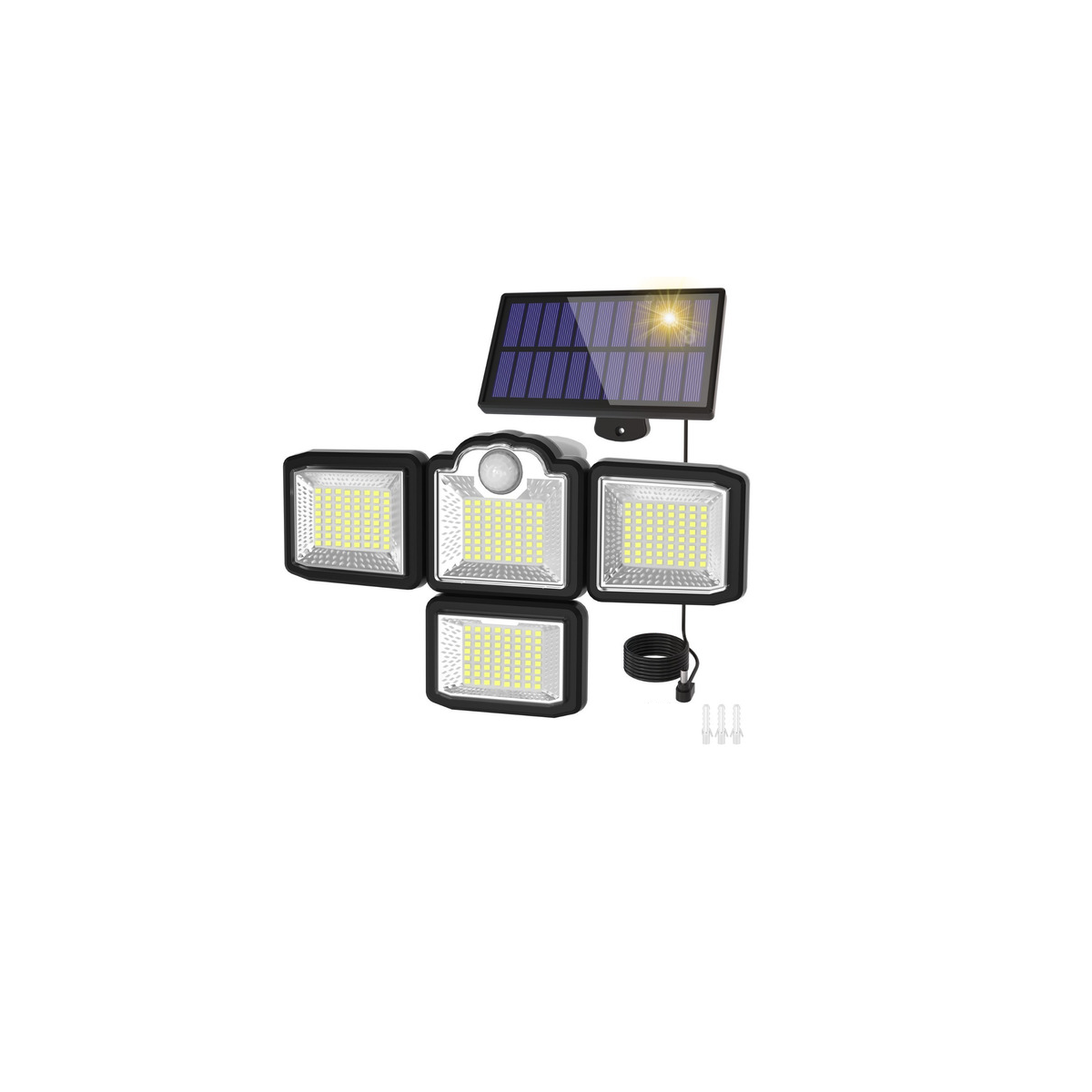 Foto 2 pulgar | Lámpara Solar de Pared Exteriores Sensor Luz Led Eo Safe Imports Esi-6898 color Negro