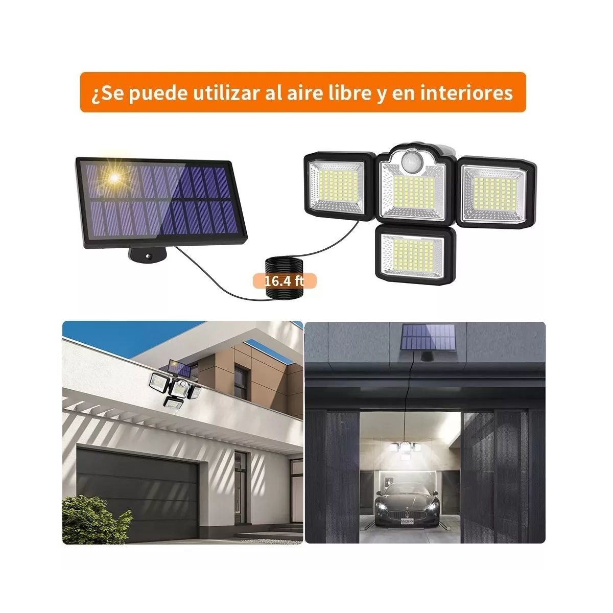 Foto 4 pulgar | Lámpara Solar de Pared Exteriores Sensor Luz Led Eo Safe Imports Esi-6898 color Negro