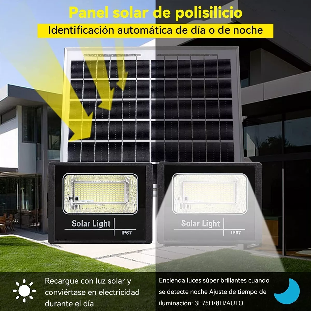 Foto 4 pulgar | Reflector de Energía Solar Led Exteriores Lámpara Focos Eo Safe Imports Esi-6892 color Negro