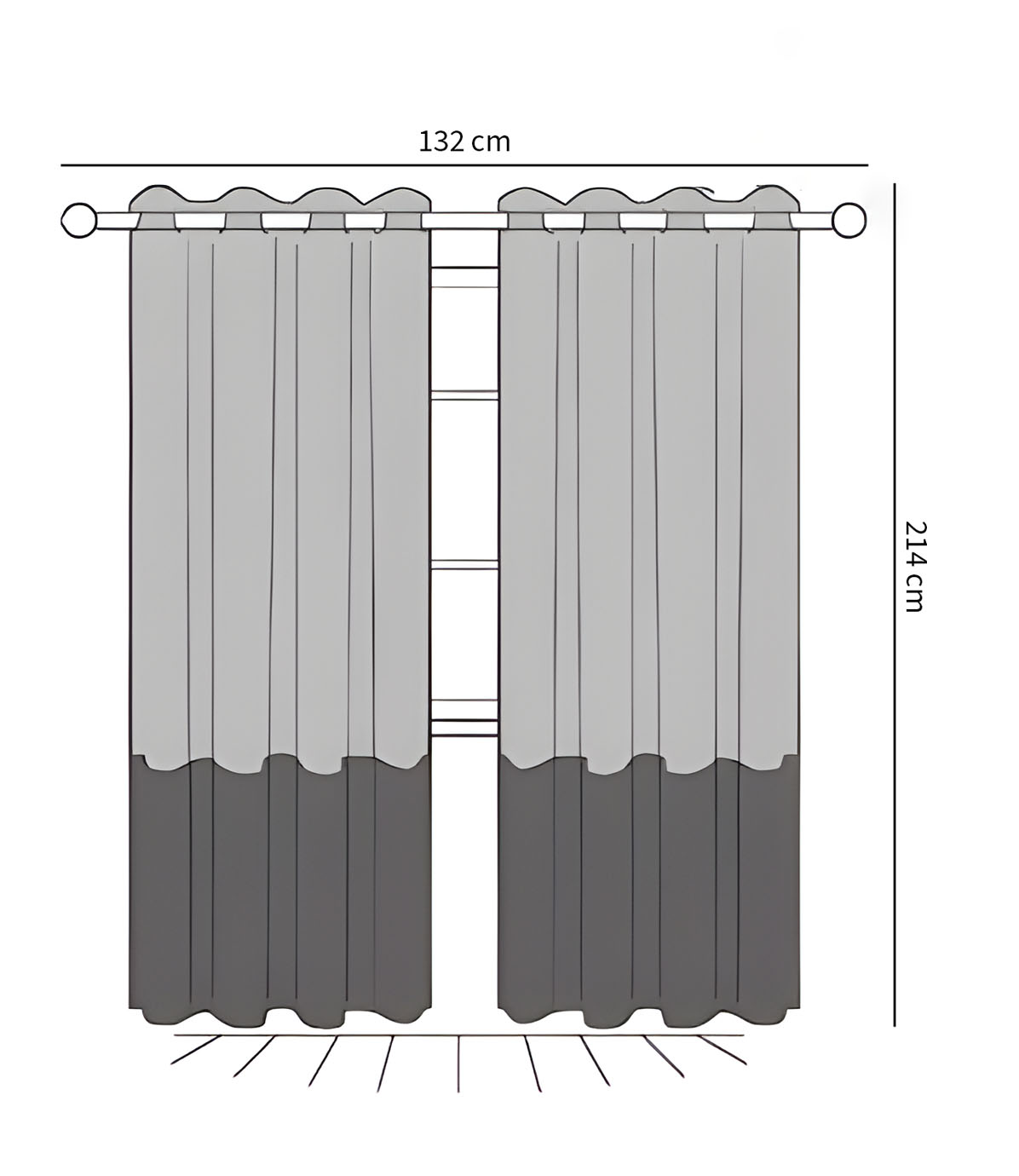 Foto 7 pulgar | Cortinas Blackout Impermeables de Alta Calidad - 2 Paneles 130x240 Gris