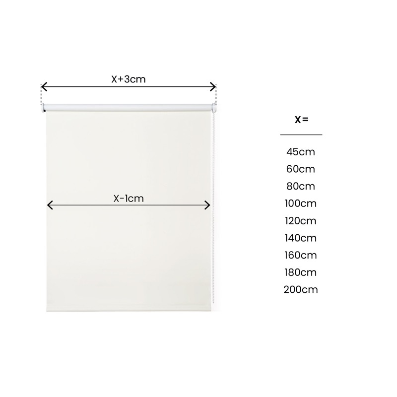 Foto 6 | Persiana Enrollable Stor Planet Blackout Roll-up Marfil 120 cm x 250 cm