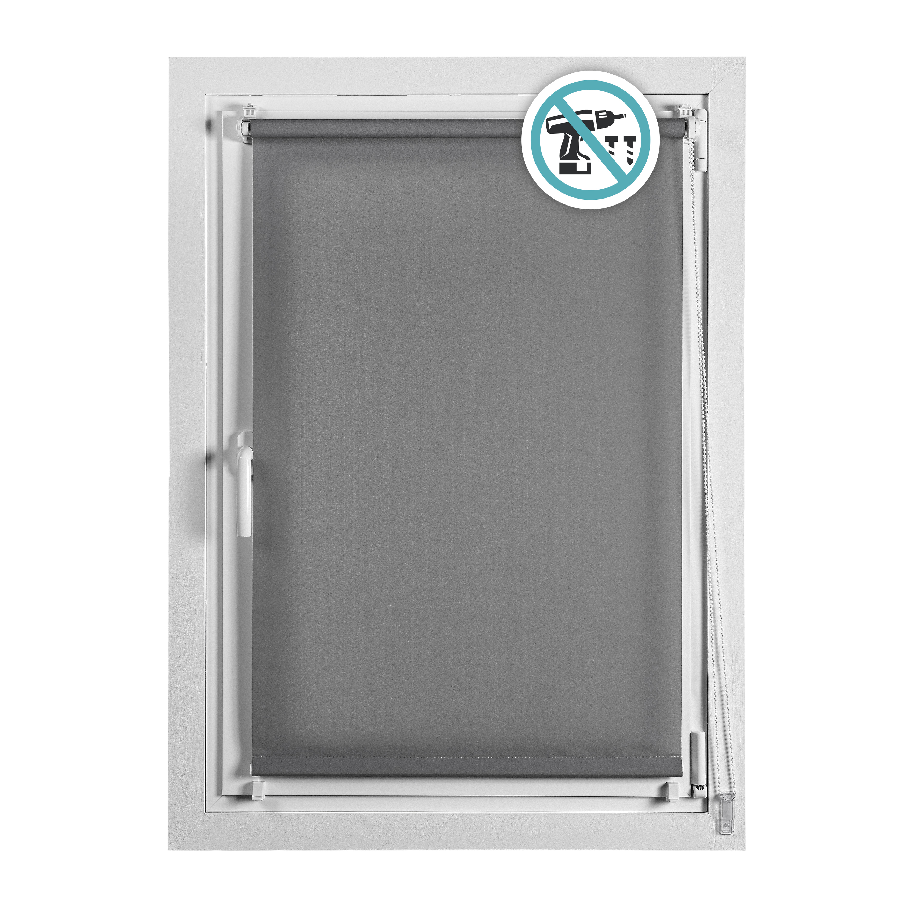 Foto 2 pulgar | Stor Planet Persiana Enrollable Traslúcida Easyfix Gris 90cmx180cm