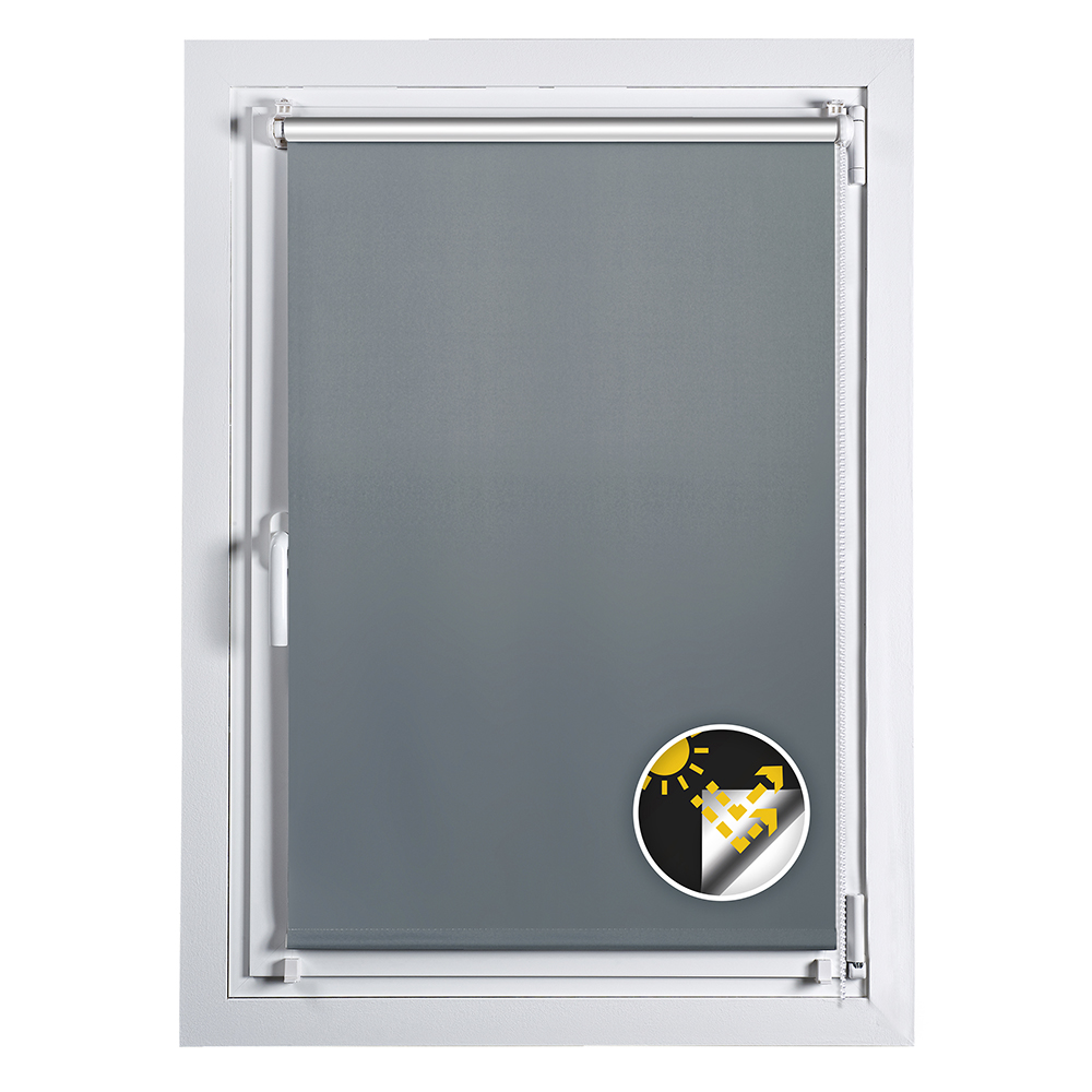 Foto 3 pulgar | Persiana Enrollable Stor Planet Blackout Easyfix color Plata 90 x 180 cm