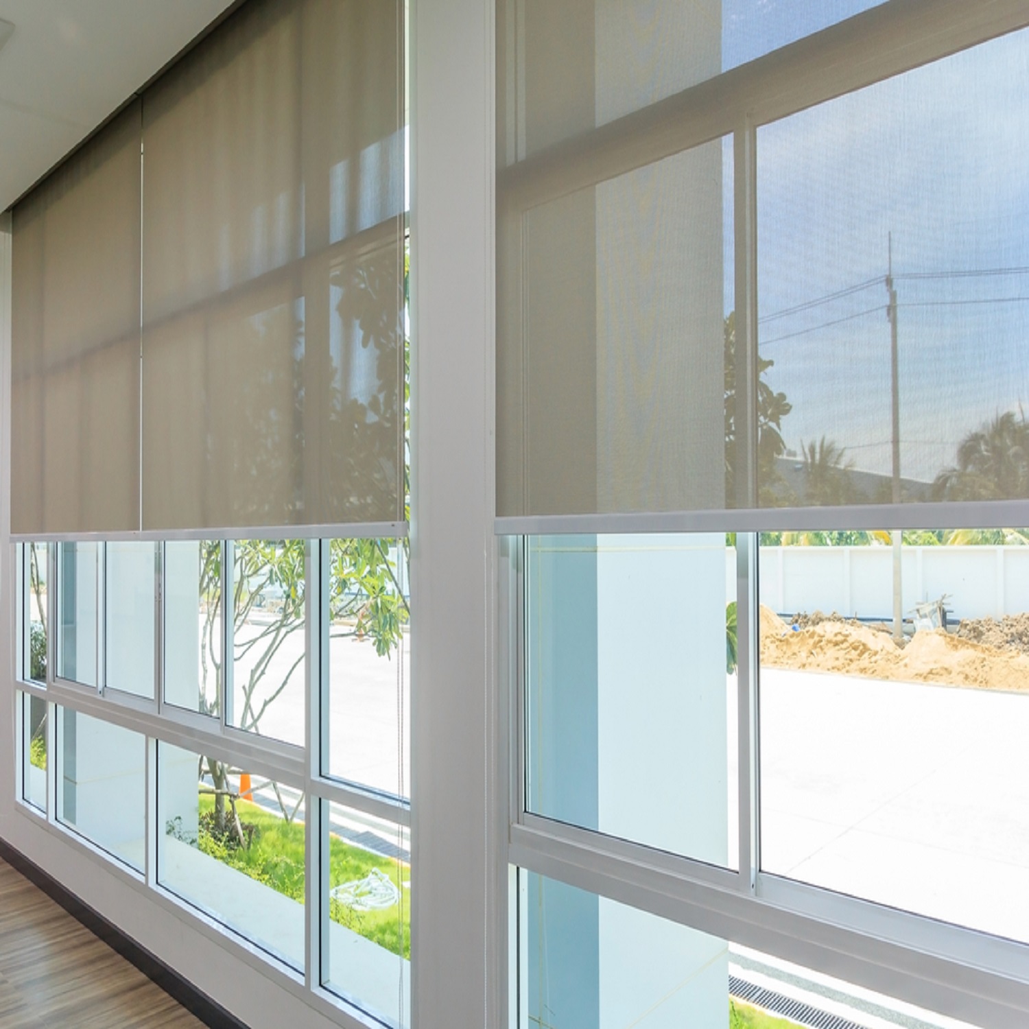 Foto 9 pulgar | Persiana Para Ventana Decoking Enrollable Horizontal Malla Solar 120 X 200 cm Chalk