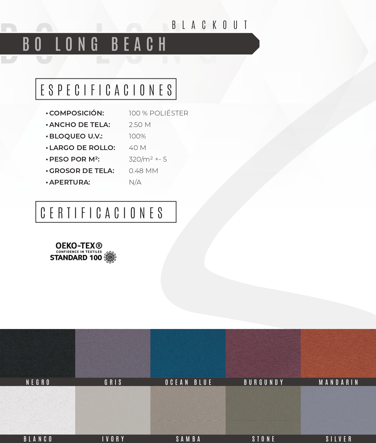 Foto 7 pulgar | Persiana Decoking Gris Enrollable Horizontal Blackout 120 X 200 cm