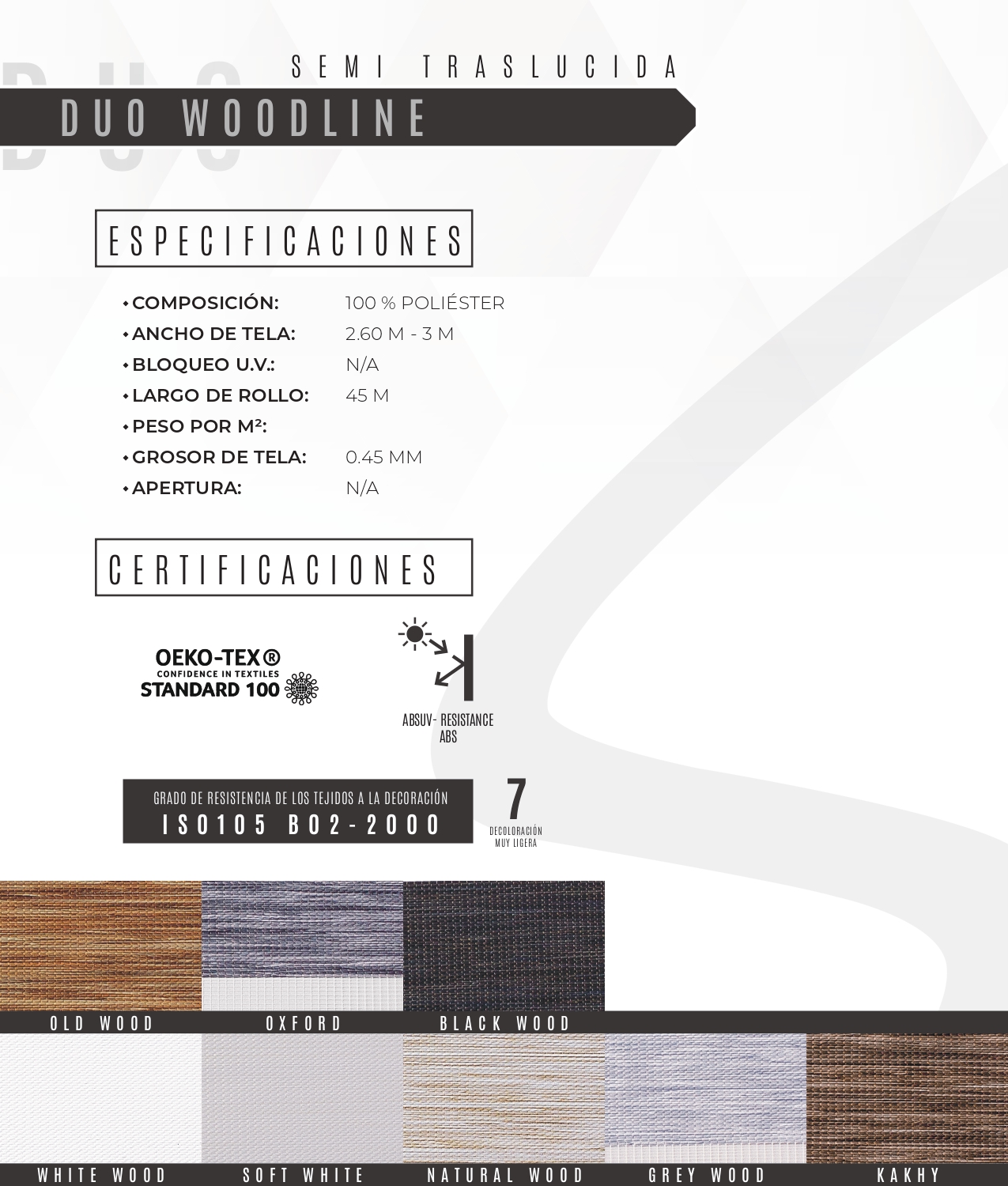 Foto 7 pulgar | Persiana Decoking Sheer Wood Desing Enrollable Horizontal 140 X 220 cm