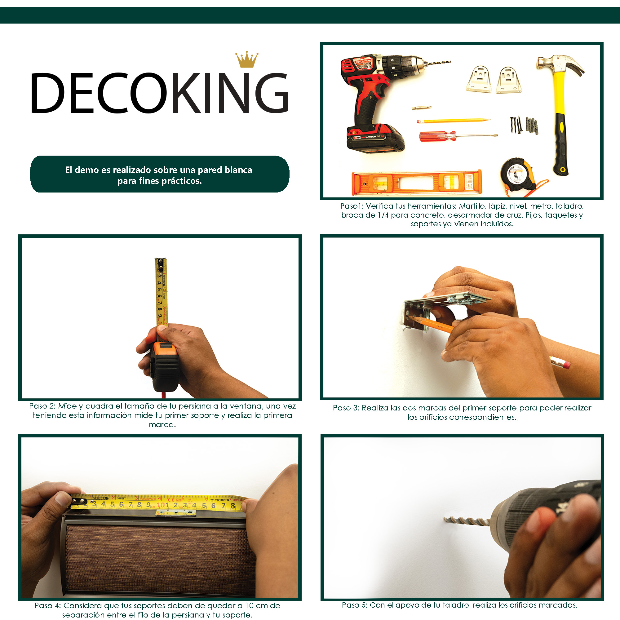 Foto 5 pulgar | Persiana Decoking Blanca para Ventana