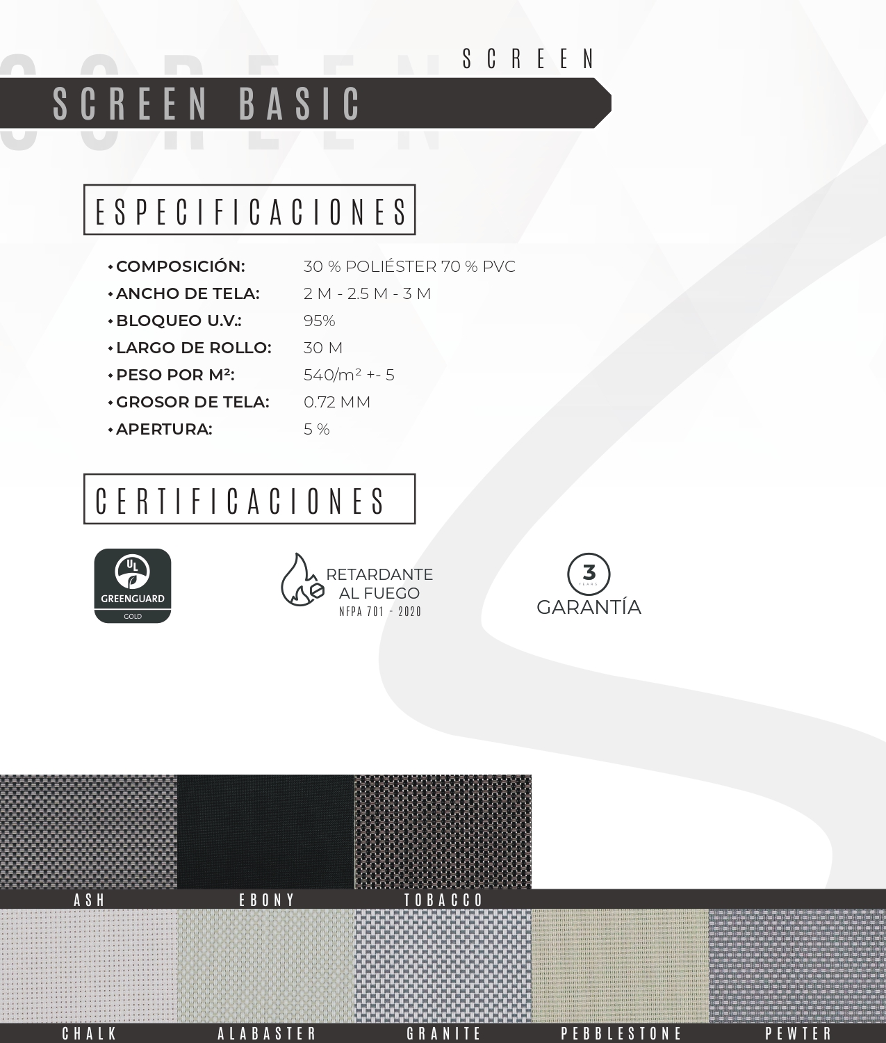 Foto 7 pulgar | Persiana Enrollable Horizontal Malla Solar 120x200cm Pewter