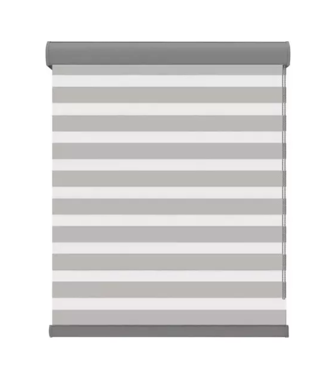 Persiana Doble Capa Enrollable 100x200cm Gris