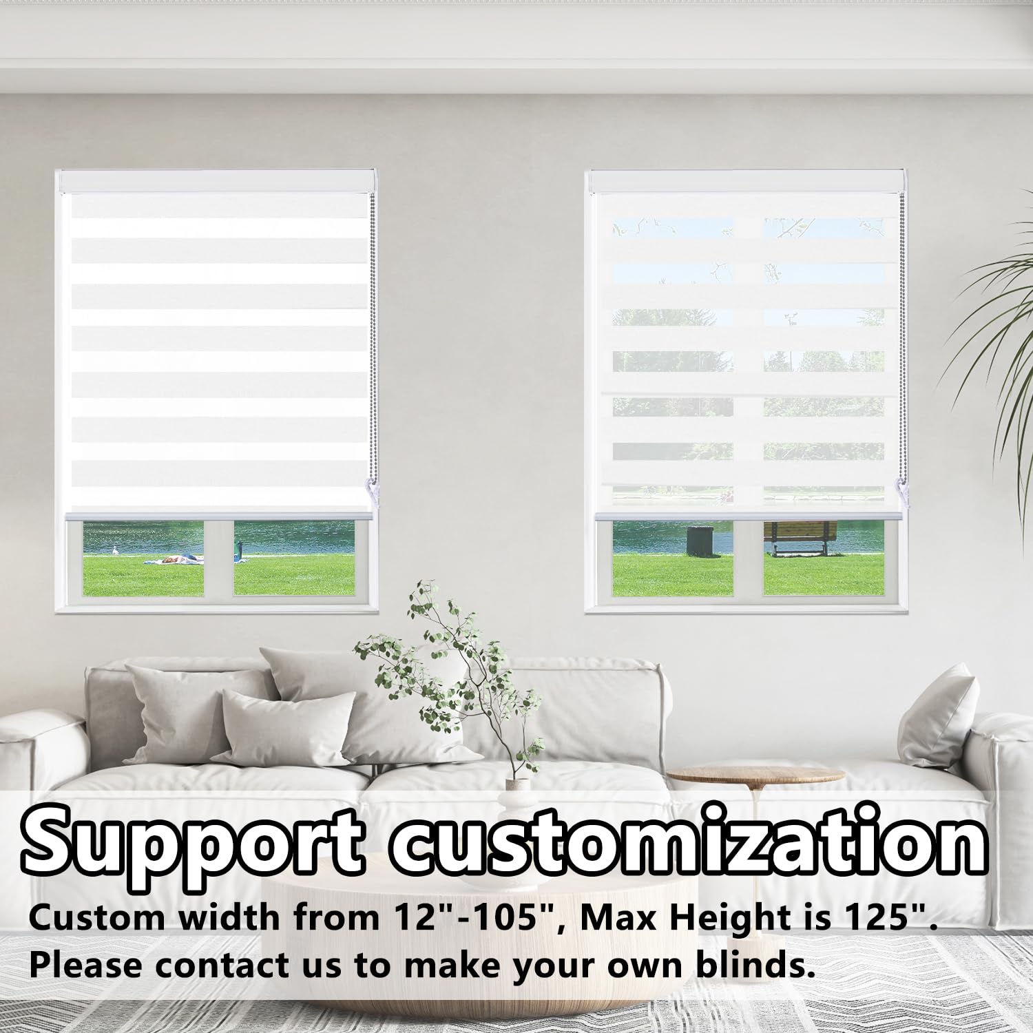 Foto 6 pulgar | Cortinas Enrollables Persilux De Doble Capa De Zebra Blinds, 34 Cm - Venta Internacional.