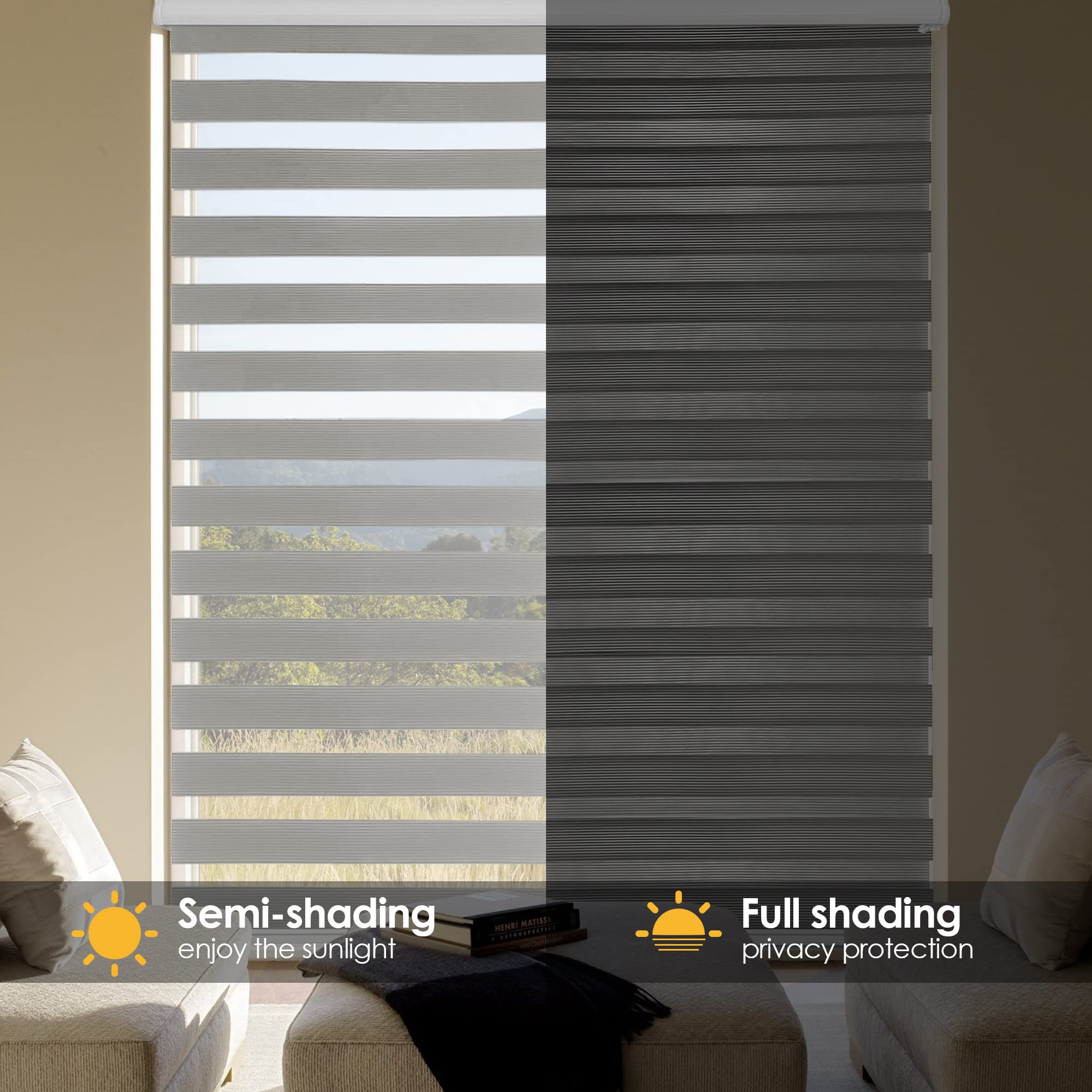 Foto 6 pulgar | Persianas de Ventana Homebox Zebra Roller 90 X 180 cm Poliéster - Venta Internacional
