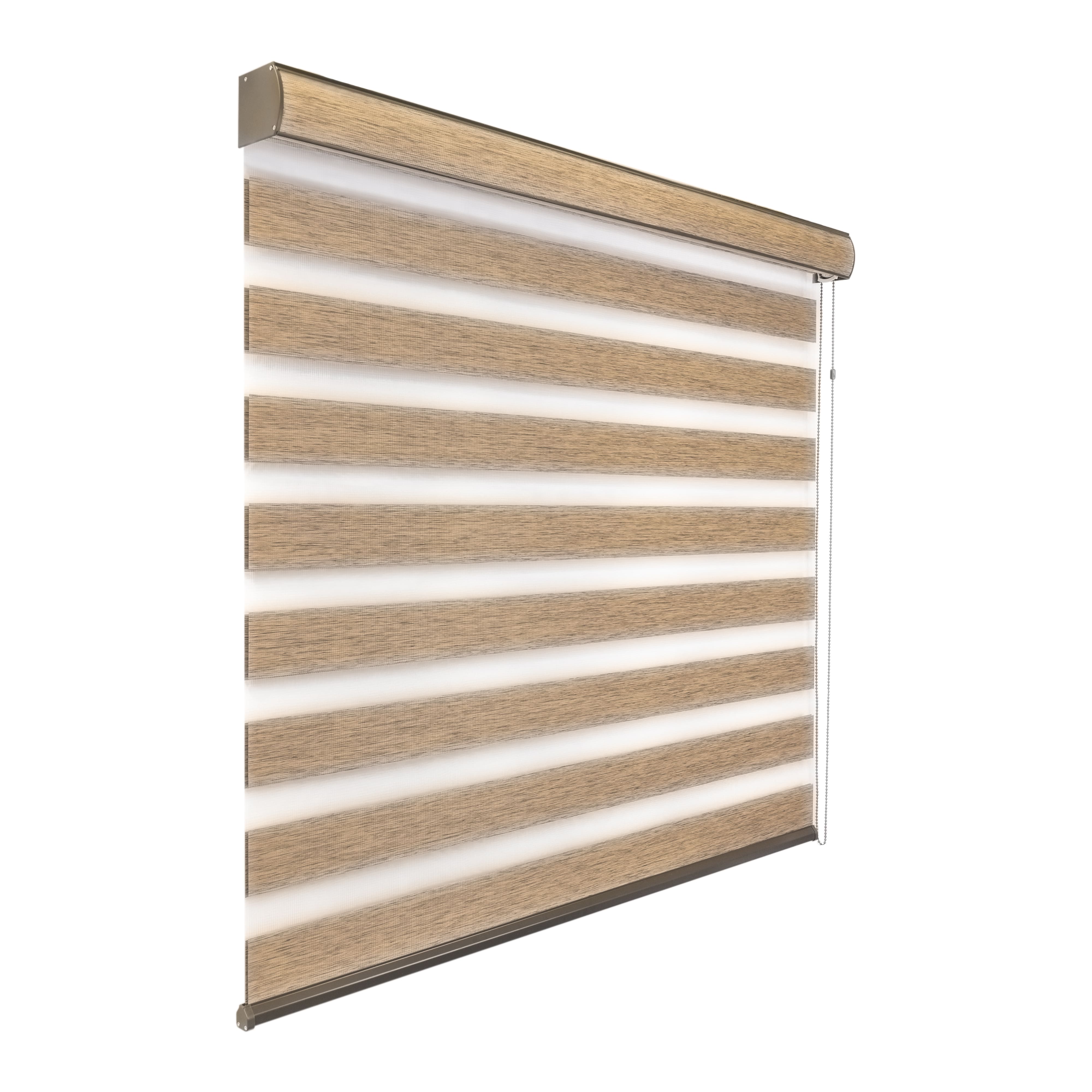 Foto 3 pulgar | Decoking Persiana Para Ventana Sheer Elegance Wood Desing Enrollable Horizontal 120cm Ancho X 200cm Alto Hecha En