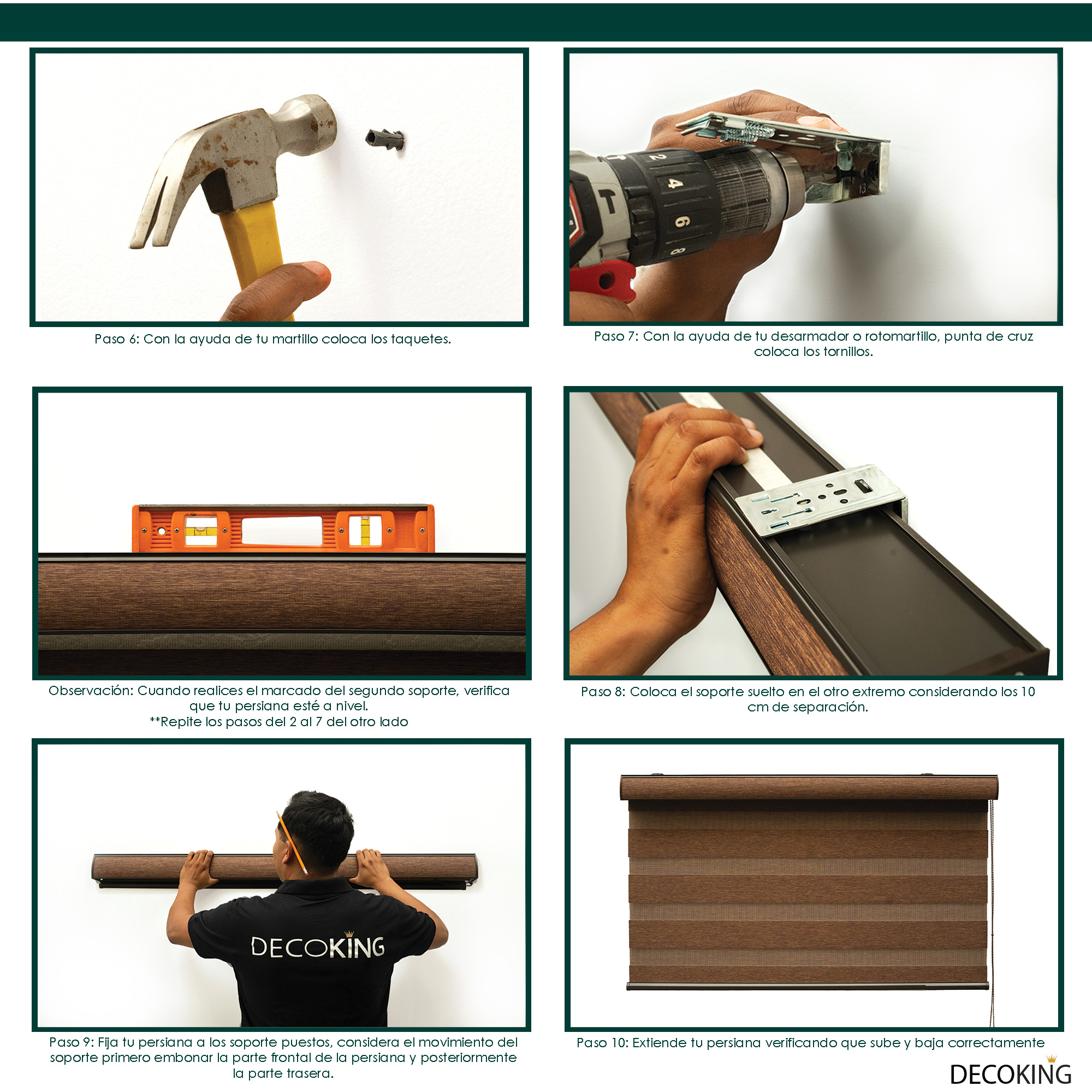 Foto 5 | Decoking Persiana Para Ventana Sheer Elegance Wood Desing Enrollable Horizontal 120cm Ancho X 200cm Alto Hecha En