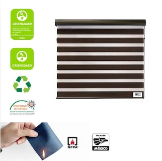 Foto 2 | Persiana Marais Enrollable Black Wood Duo Woodline 80 x 120 cm