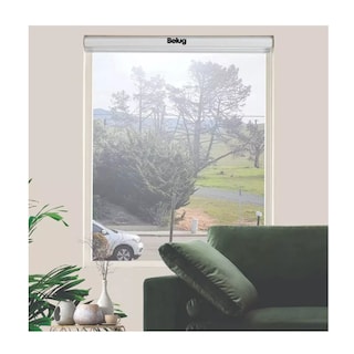 Foto 2 | Persiana Doble Capa Con Diseño De Cebra Enrollable 100x200cm Gris Con Blanco Belug