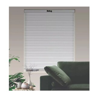 Foto 4 | Persiana Doble Capa Con Diseño De Cebra Enrollable 100x200cm Gris Con Blanco Belug