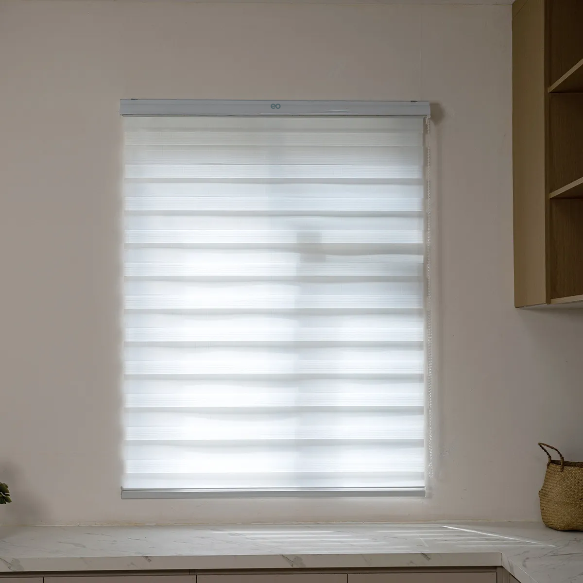 Foto 3 | Persiana Doble Capa 100x200 Cm Enrollable Eo Safe Imports Esi-20468 Blanco