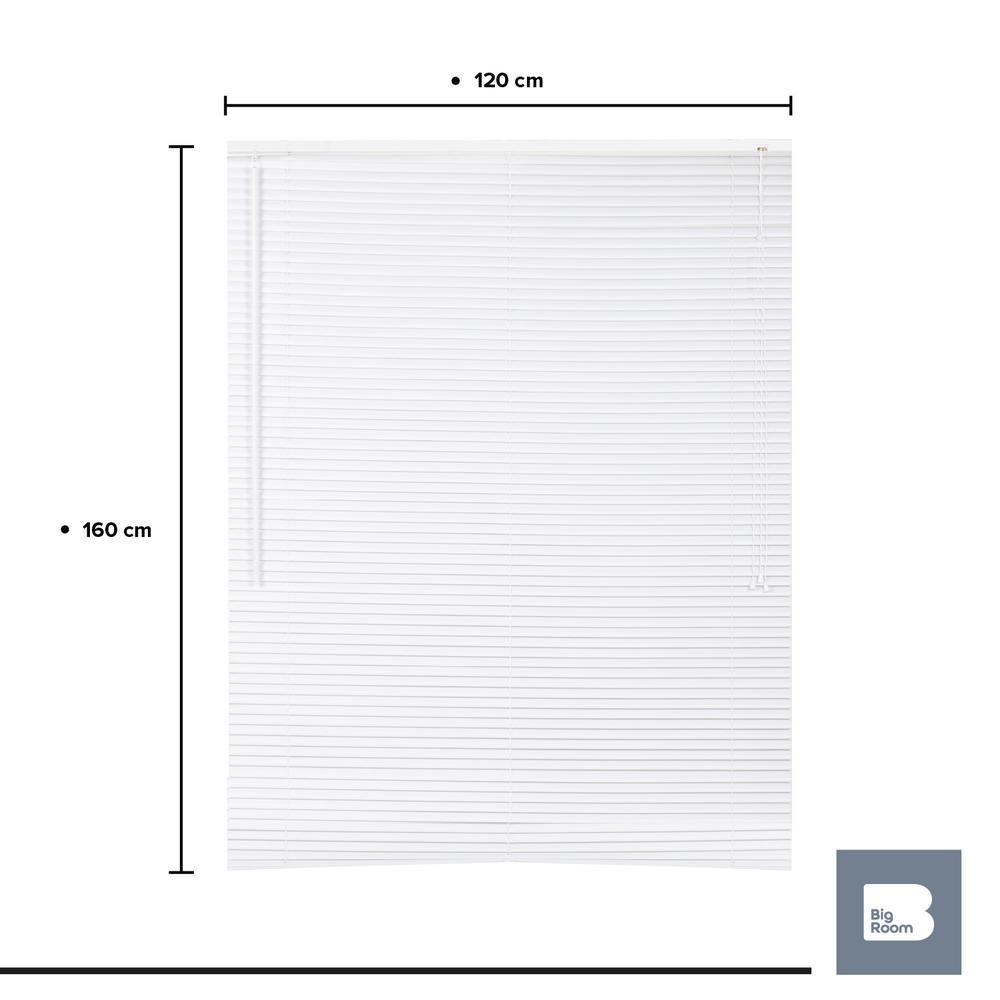 Foto 4 pulgar | Persiana Horizontal Enrollable Big Room 160 x 120 Ajustable Blanca