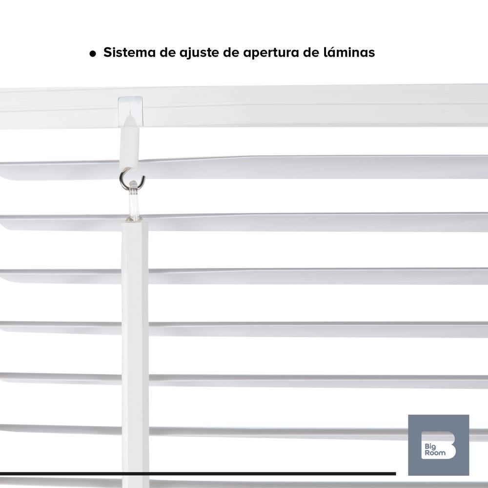 Foto 6 pulgar | Persiana Horizontal Enrollable Big Room 160 x 120 Ajustable Blanca