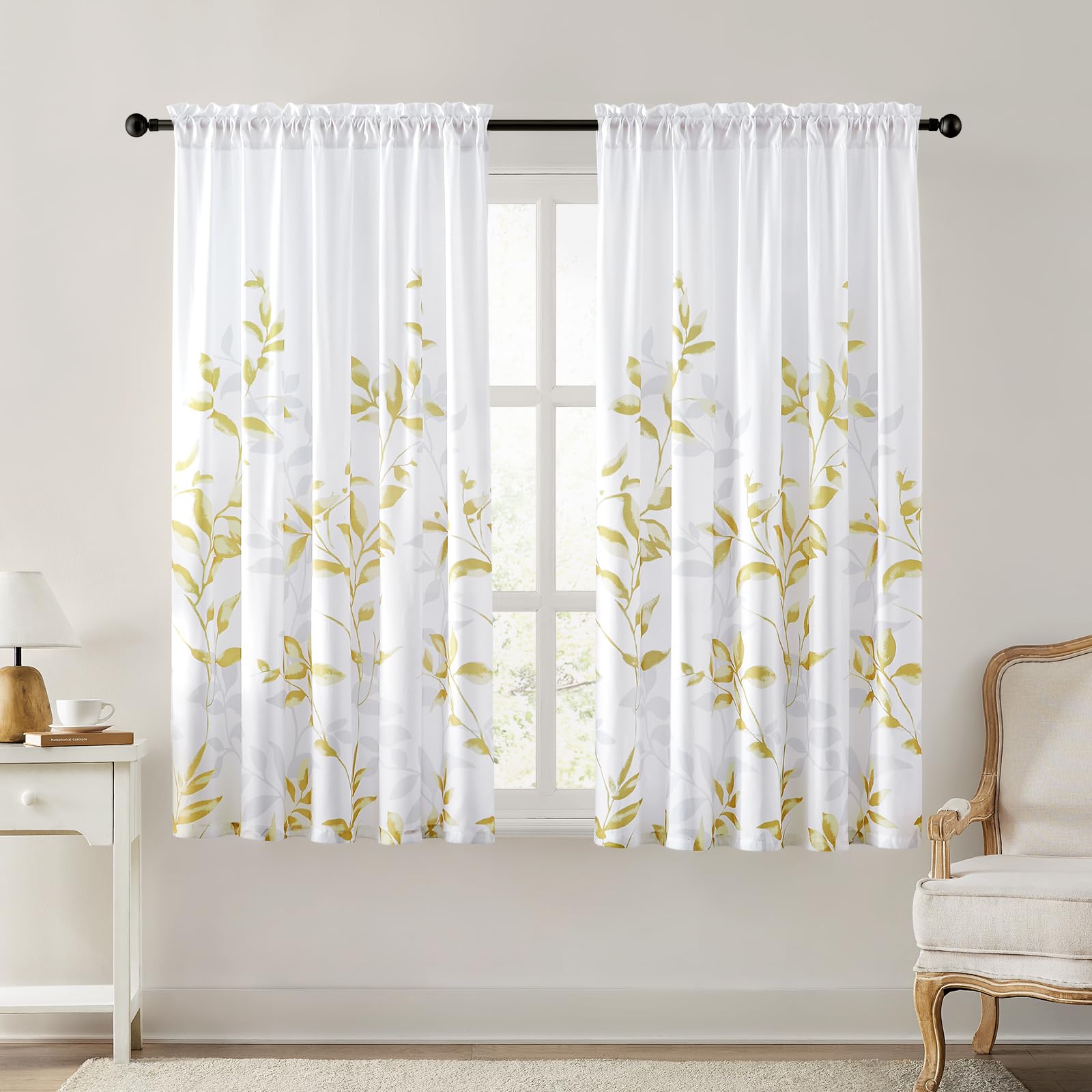 Foto 1 | Cortinas Transparentes Homeideas 130 X 160 Cm  2 Paneles - Venta Internacional