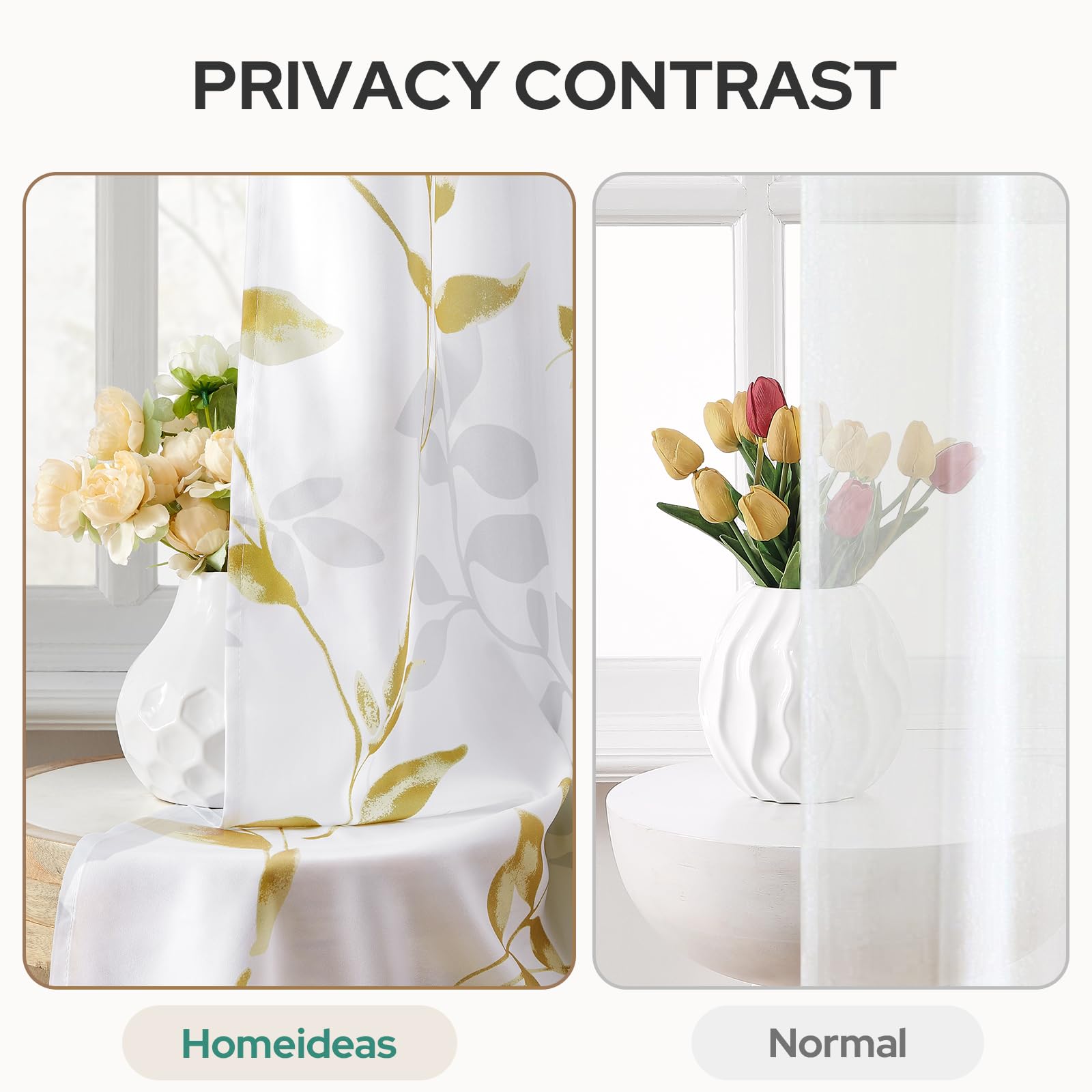 Foto 3 | Cortinas Transparentes Homeideas 130 X 160 Cm  2 Paneles - Venta Internacional