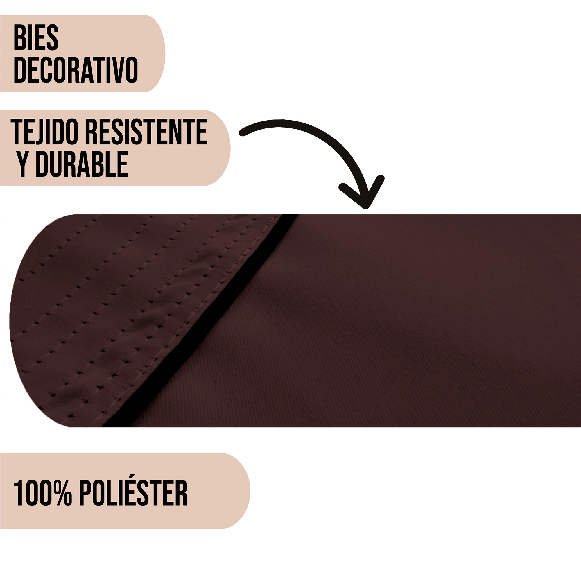 Foto 5 pulgar | Cortinas Black Out Lisas Color Chocolate Con Argollas