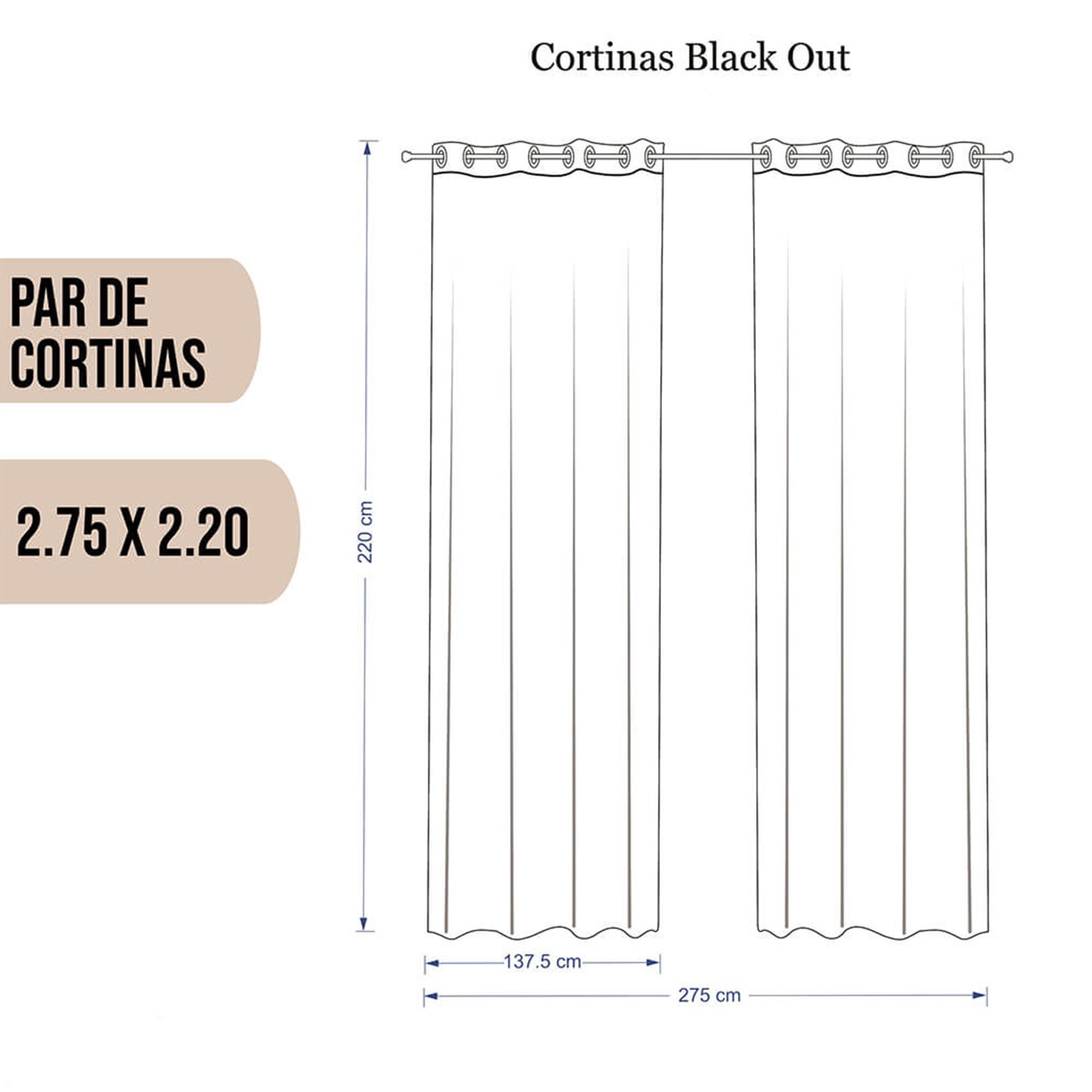 Foto 6 pulgar | Cortinas Black Out Lisas Color Chocolate Con Argollas