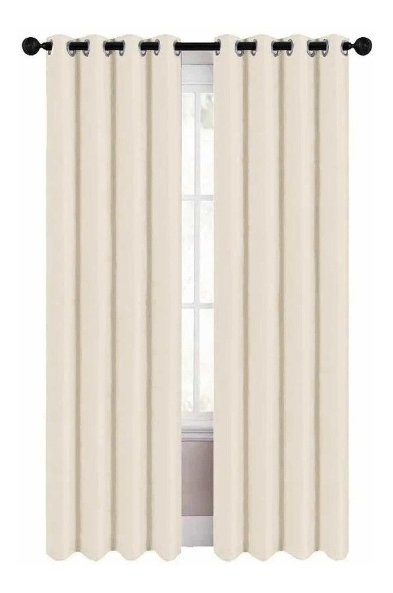 Foto 1 | Cortina Beige Blackout Gruesa Ventana 274 X 213 Cm Dos Paneles