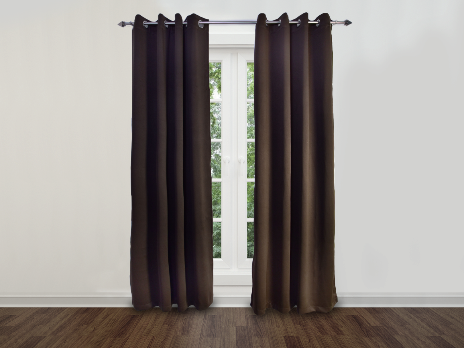 Foto 2 pulgar | Cortina Blackout Chocolate De Argollas Set 2 Pzas 276x235 Dormireal