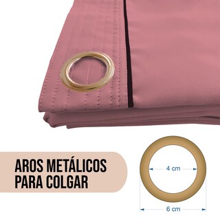 Foto 3 | Cortinas Black Out Aquila C8080 color Rosa Palo Lisas con Argollas
