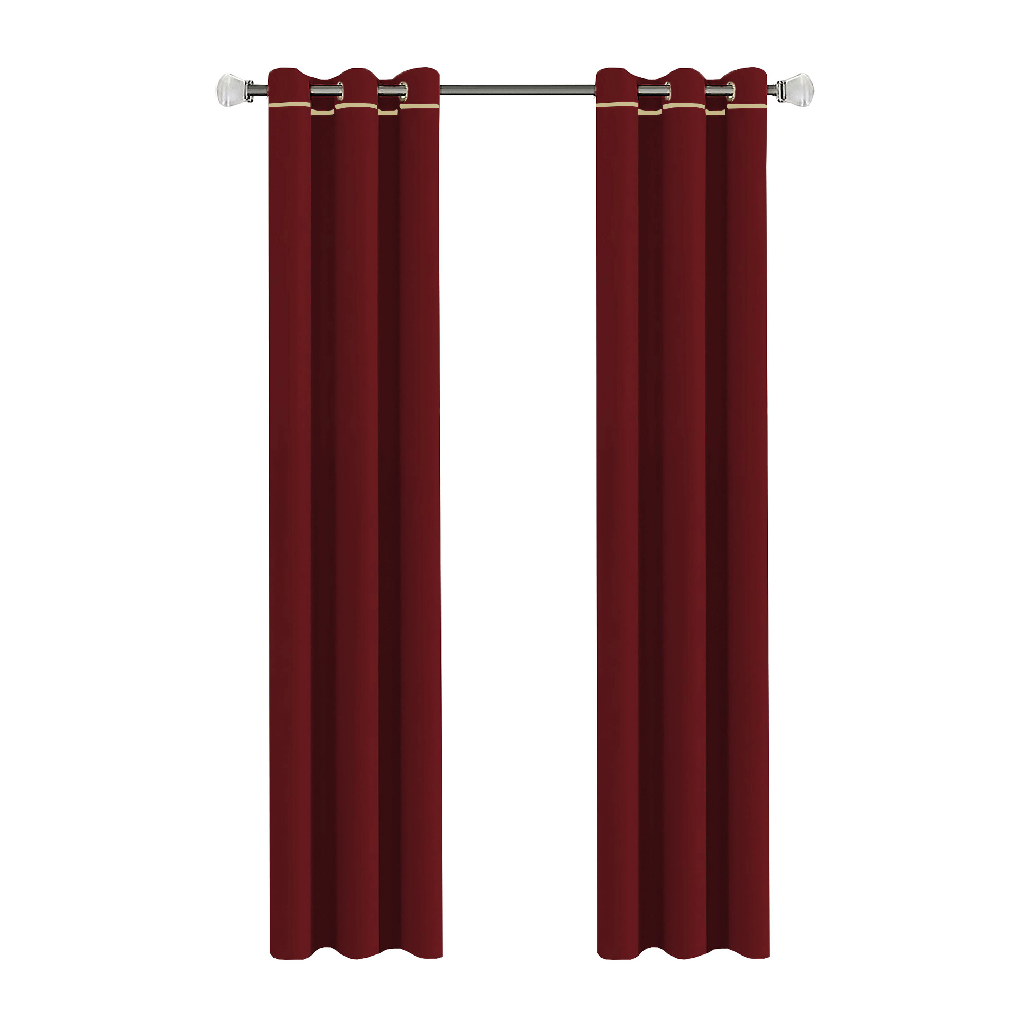 Foto 2 pulgar | Cortinas Black Out Lisa color Tinto Aquila Con Argollas