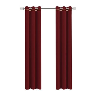 Foto 1 | Cortinas Black Out Lisa color Tinto Aquila Con Argollas