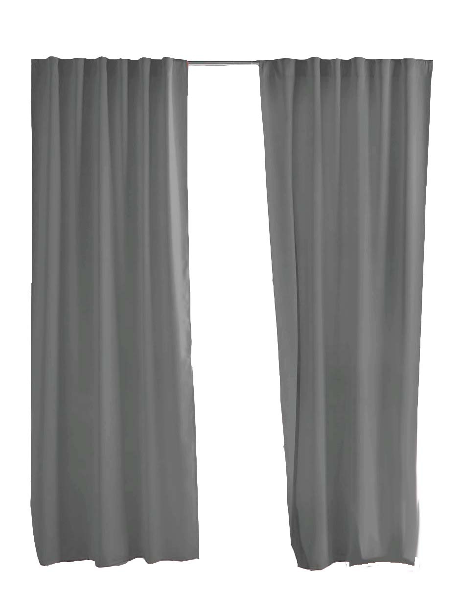 Foto 2 pulgar | Cortinas Vianney Blackout Larga Catania color Gris