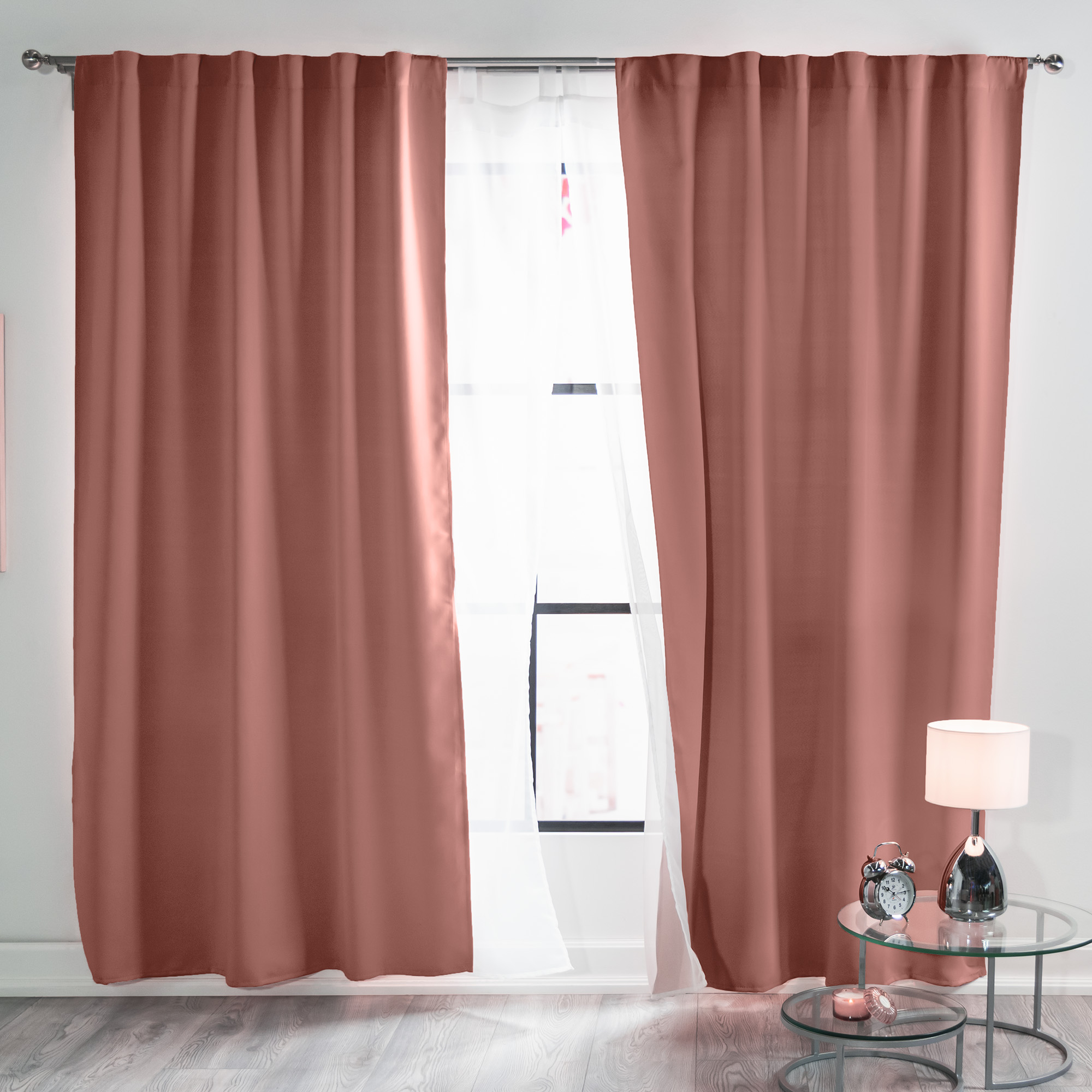 Foto 3 pulgar | Cortinas Vianney Blackout Larga Catania Deep Rose color Azul