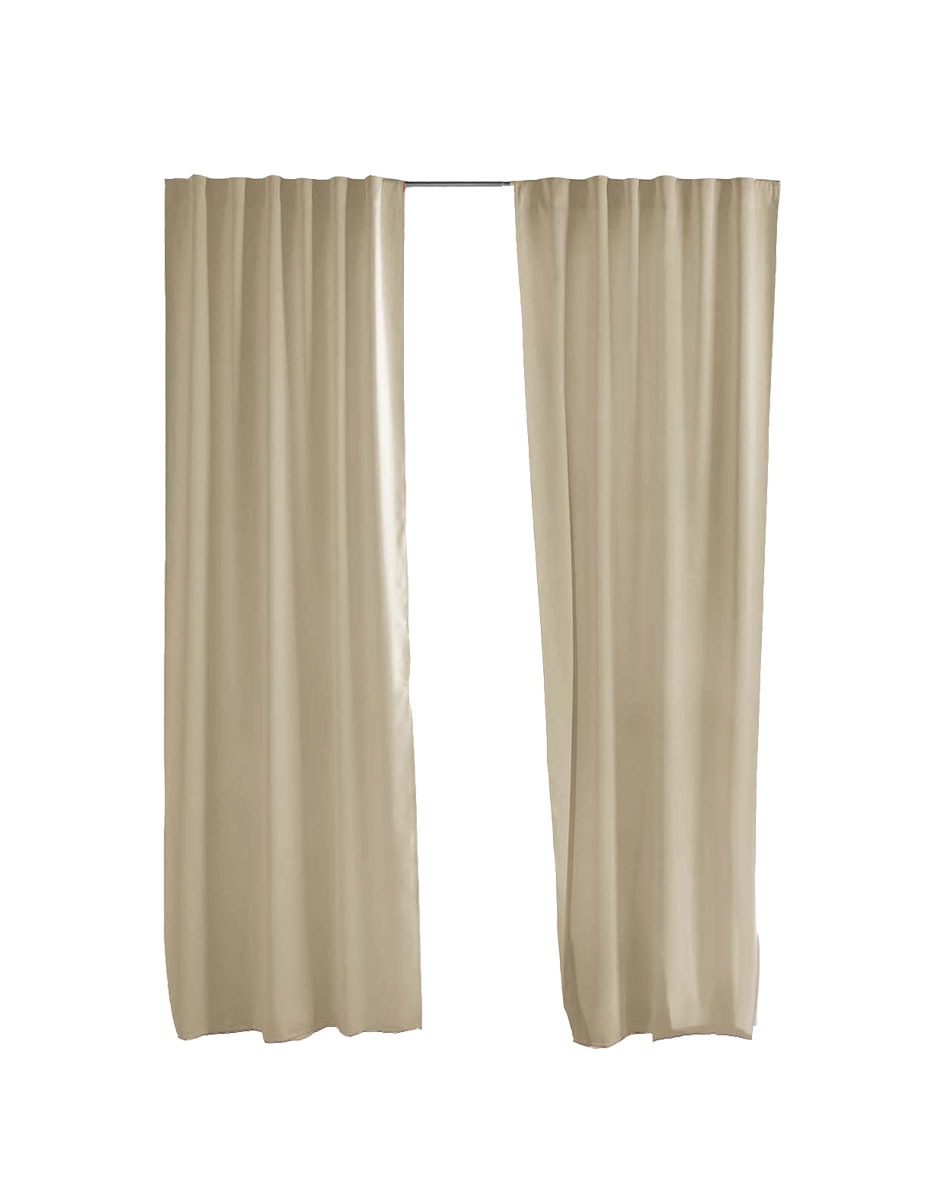 Foto 2 pulgar | Cortinas Vianney Catania color Beige 2 Piezas